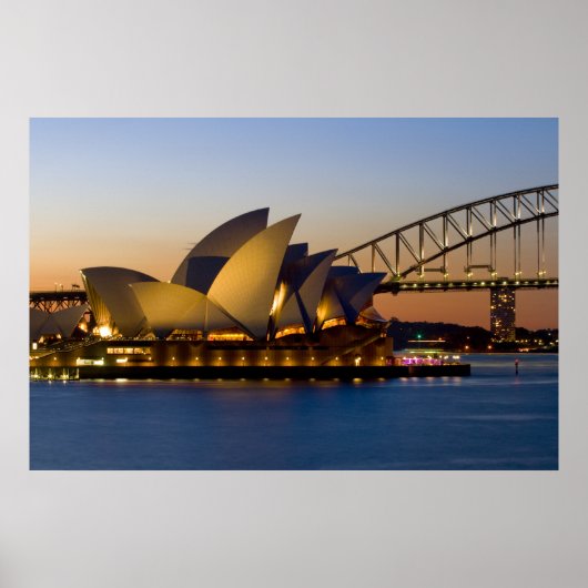 Sydney Opera House & Sydney Harbor Bridge Poster (Voorkant)
