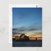 Sydney Opera House te Nightfall Briefkaart (Voorkant / Achterkant)