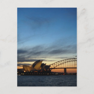 Sydney Opera House te Nightfall Briefkaart