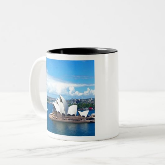 Sydney Opera House Tweekleurige Koffiemok (Voorkant links)