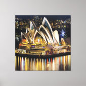 Sydney - OPERA HOUSE - uitzicht Canvas Afdruk (Voorkant)