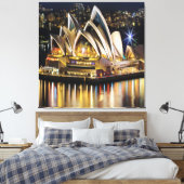 Sydney - OPERA HOUSE - uitzicht Canvas Afdruk (Insitu (Slaapkamer))