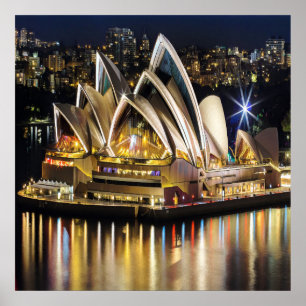 Sydney - OPERA HOUSE - uitzicht Poster