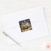 Sydney - OPERA HOUSE - uitzicht Vierkante Sticker (Envelop)