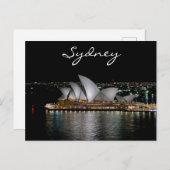 Sydney Opera House van Night, Australië, Foto Briefkaart (Voorkant / Achterkant)