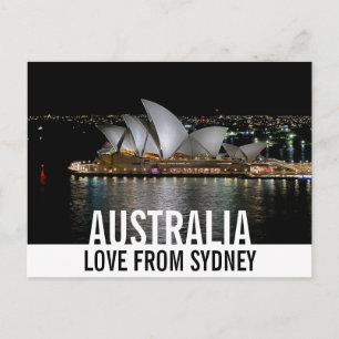 Sydney Opera House van Night Love uit Australië Briefkaart