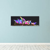 sydney opera house vibrant canvas afdruk (Insitu (Houten vloer))