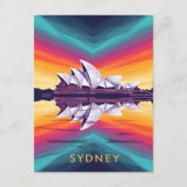 Sydney Opera House – Vibrant Waterfront Reflection Briefkaart (Voorkant)