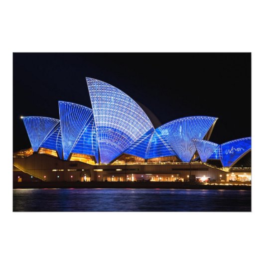 Sydney opera house vivid light show foto afdruk (Voorkant)