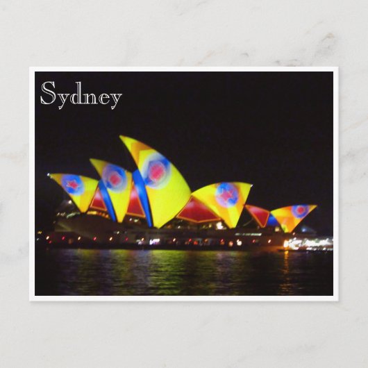 sydney opera house yellow briefkaart (Voorkant)