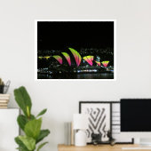 sydney opera levendig oranje poster (Thuiskantoor)