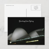 sydney opera night briefkaart (Voorkant / Achterkant)