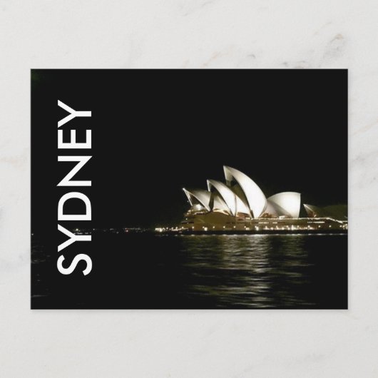 sydney opera night briefkaart (Voorkant)