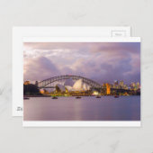 Sydney Opera 's nachts Briefkaart (Voorkant / Achterkant)