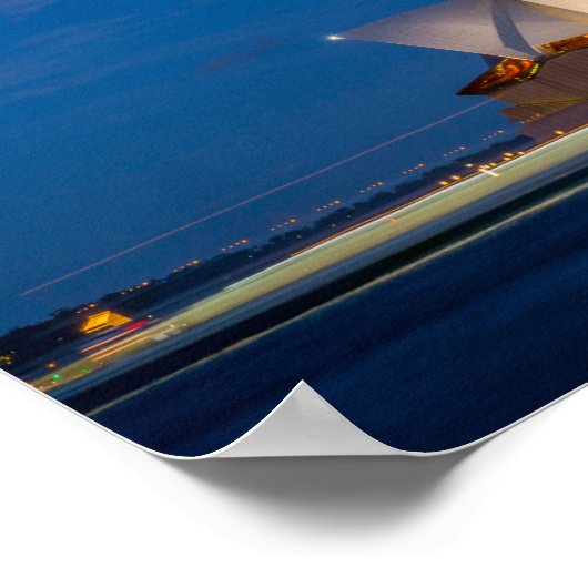 Sydney Opera 's nachts Poster (Hoek)