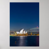 Sydney Opera 's nachts Poster (Voorkant)