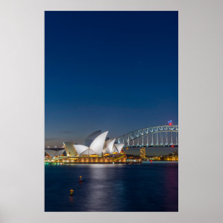 Sydney Opera 's nachts Poster