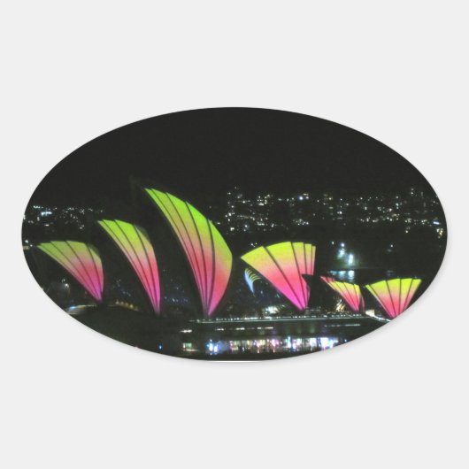 sydney opera vivid ovale sticker (Voorkant)
