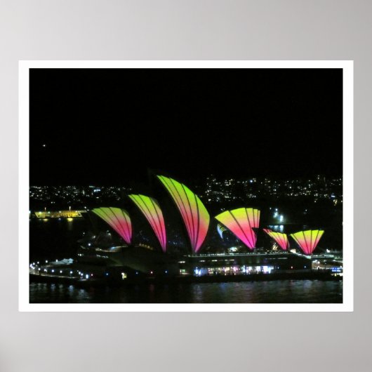 sydney opera vivid sinaasappel poster (Voorkant)