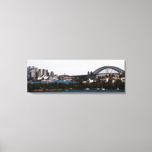 Sydney » Operahuis & Harbour Bridge Canvas Afdruk (Voorkant)