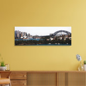 Sydney » Operahuis & Harbour Bridge Canvas Afdruk (Insitu (Woonkamer))