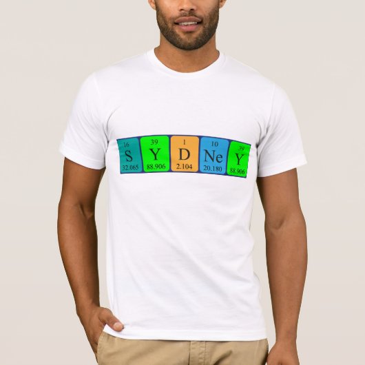 Sydney periodiek table name shirt (Voorkant)