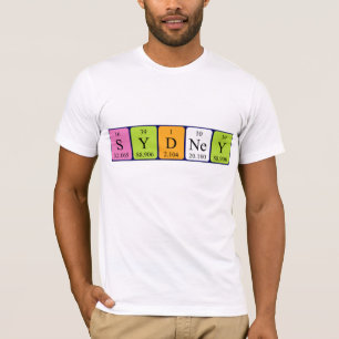 Sydney periodiek table name shirt