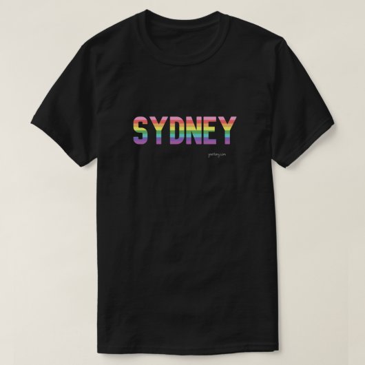 Sydney Pride T-shirt | Gay Rainbow Flag (Design voorkant)