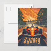 Sydney  Racing Car Briefkaart (Voorkant / Achterkant)