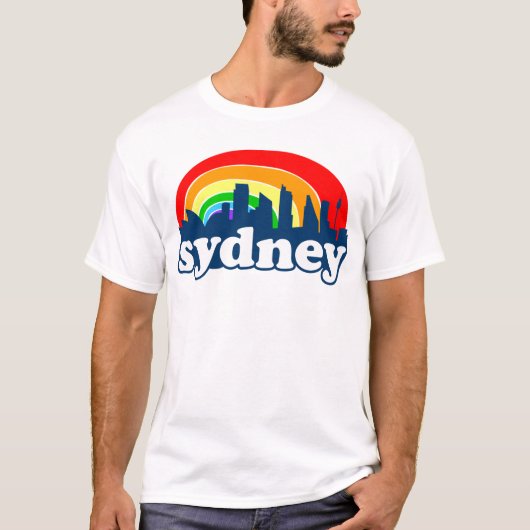 Sydney Rainbow Skyline T-shirt (Voorkant)