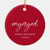 Sydney Red Eerste Kerstdag verloofd met Modern Keramisch Ornament (Voorkant)