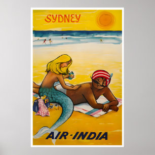 Sydney Reisposter Australië Strand Kunst Poster