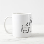 Sydney Retro Bubble Text Art Koffiemok (Links)