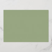 Sydney Sage Green Modern Wedding Save the Date Folie Uitnodiging (Achterkant)
