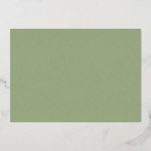 Sydney Sage Green Modern Wedding Save the Date Folie Uitnodiging (Achterkant)