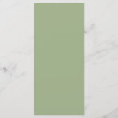 Sydney Sage Groene Moderne Trouw Menu (Achterkant)
