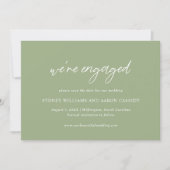 Sydney Sage Groene Moderne Trouwdag Save The Date (Voorkant)