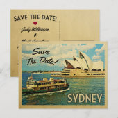 Sydney Save the Date Australia Aankondigingskaart (Voorkant / Achterkant)