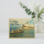 Sydney Save the Date Australia Aankondigingskaart (Staand voorkant)