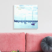 Sydney scène jachten op haven Drummoyne Canvas Afdruk (Insitu (Woonkamer))