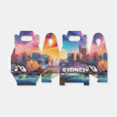 Sydney Silhouet Abstracte Kunst Bedankdoosjes (Uitgevouwen)