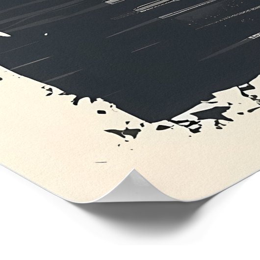 Sydney Silhouettes - Harbour Bridge Reflections Poster (Hoek)