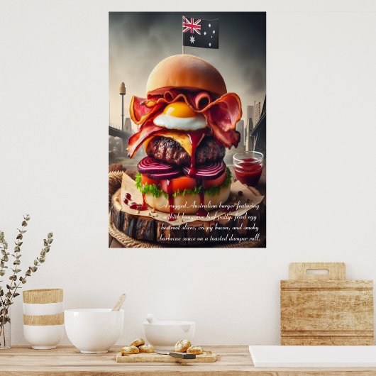Sydney Sizzle Burger 24x36 Poster (Keuken)
