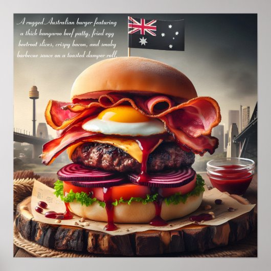 Sydney Sizzle Burger Poster (Voorkant)