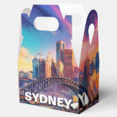 Sydney Skyline Abstracte kunst Bedankdoosjes (Geopend)
