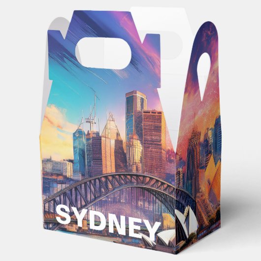 Sydney Skyline Abstracte kunst Bedankdoosjes (Geopend)
