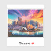 Sydney Skyline Abstracte kunst Sticker (Vel)