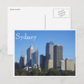 sydney skyline blue briefkaart (Voorkant / Achterkant)