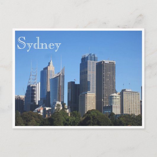 sydney skyline blue briefkaart (Voorkant)