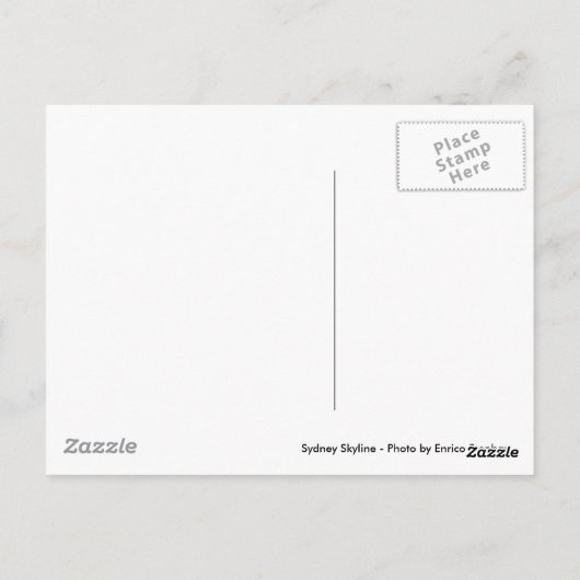 Sydney Skyline Briefkaart (Achterkant)